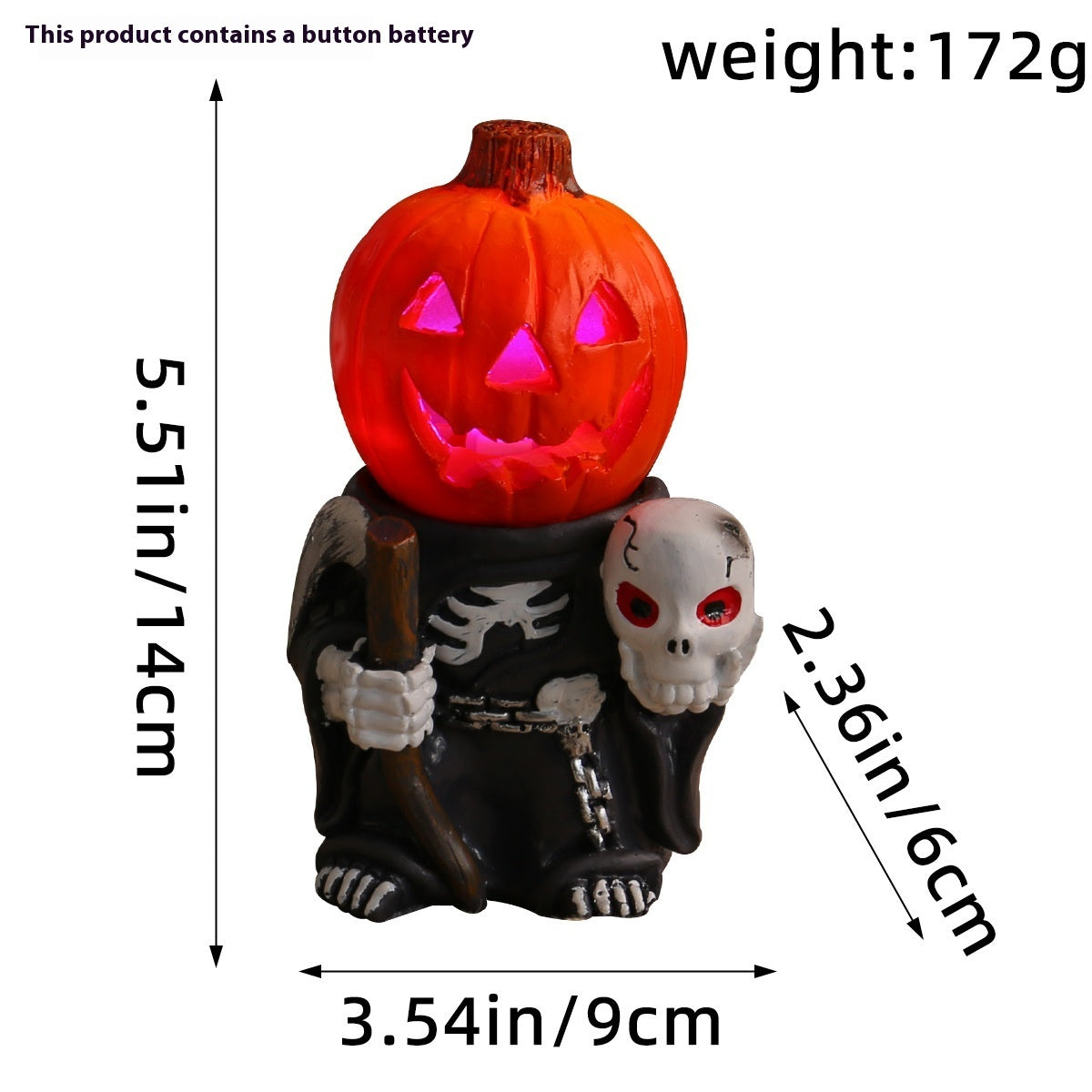 Halloween LED Light Pumpkin Knight