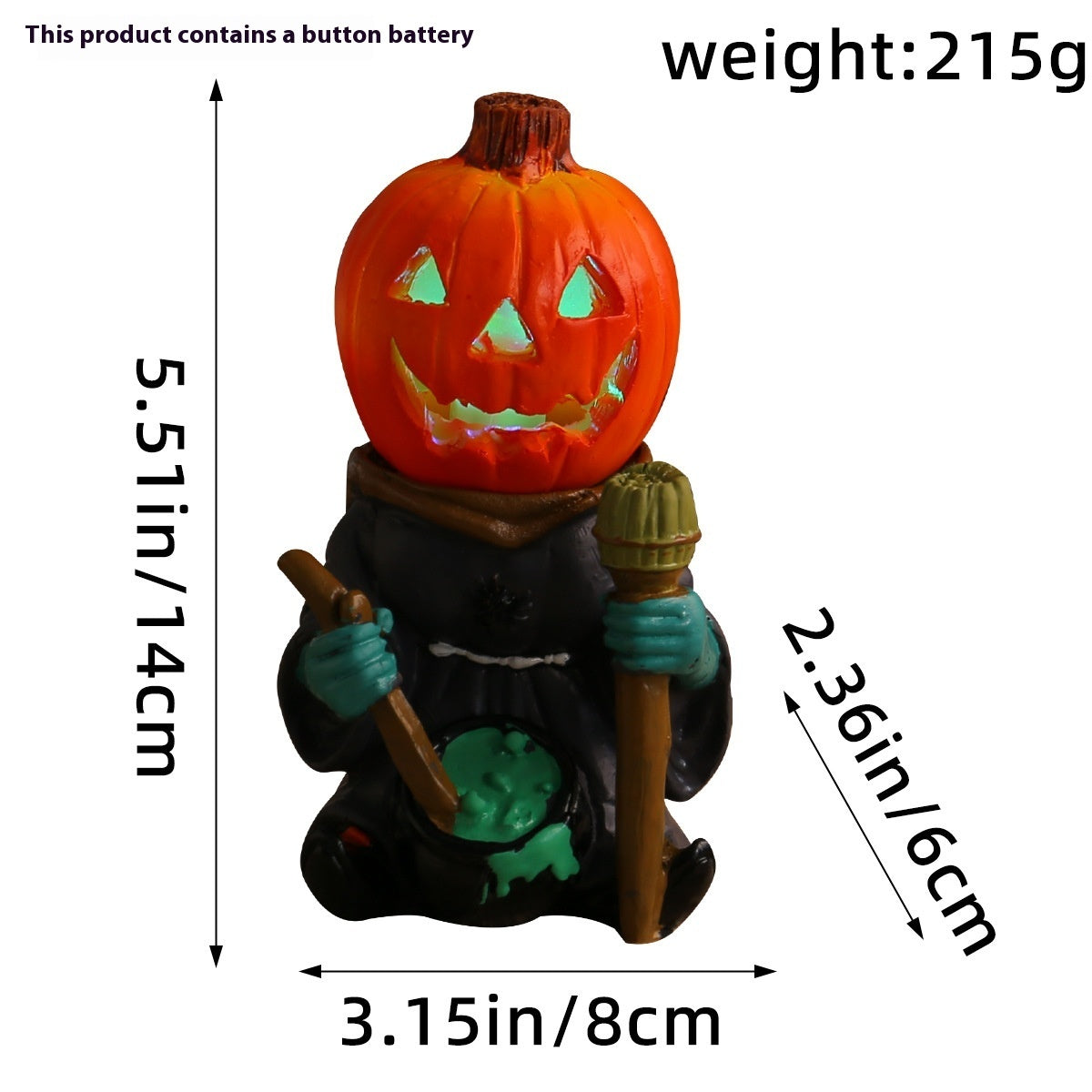 Halloween LED Light Pumpkin Knight
